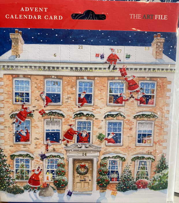 The Art File Advent Calendar Card - Santa Delivering