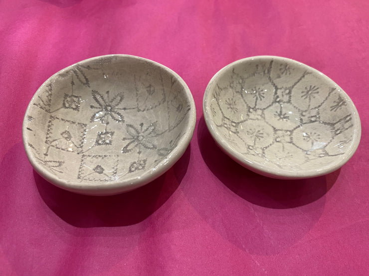 Wonki Ware Patterned Salt Dish