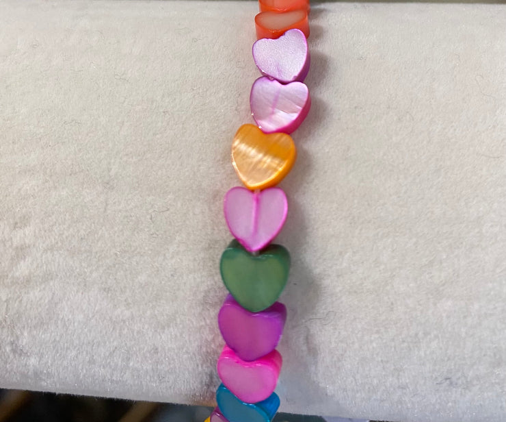 My Doris Mother Of Pearl Heart Bracelet - Rainbow