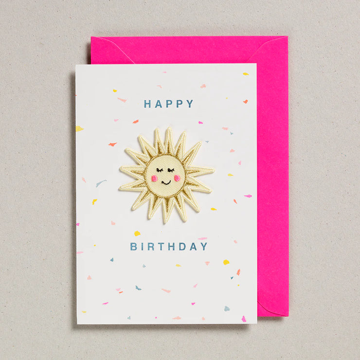 Petra Boase Iron On Charm Card - Happy Birthday Sunshine