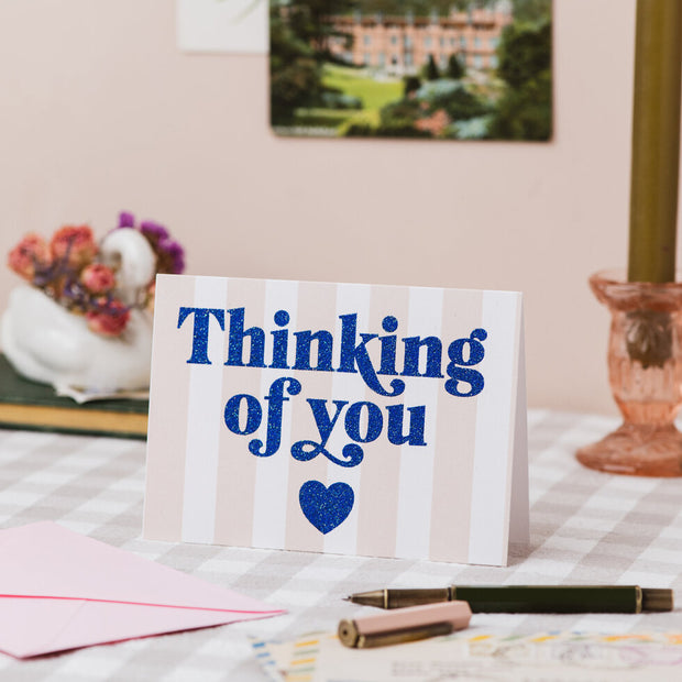 Thinking of You Card with Biodegradable Glitter
