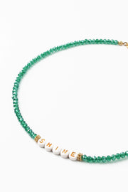 My Doris Beaded Necklace - Green 'Shine'