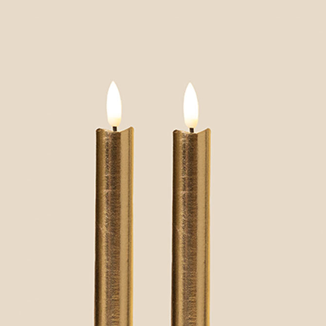 Tinkalink Fabric Wrapped LED Candles x 2 - Metallics