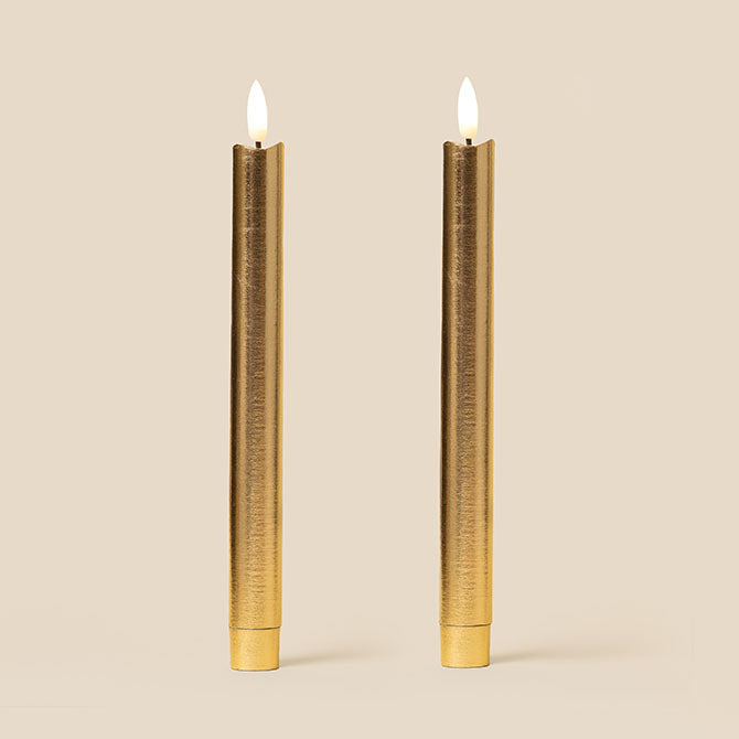 Tinkalink Fabric Wrapped LED Candles x 2 - Metallics
