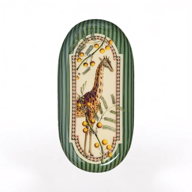 Roomytown Oval Enamel Tray - Giraffe