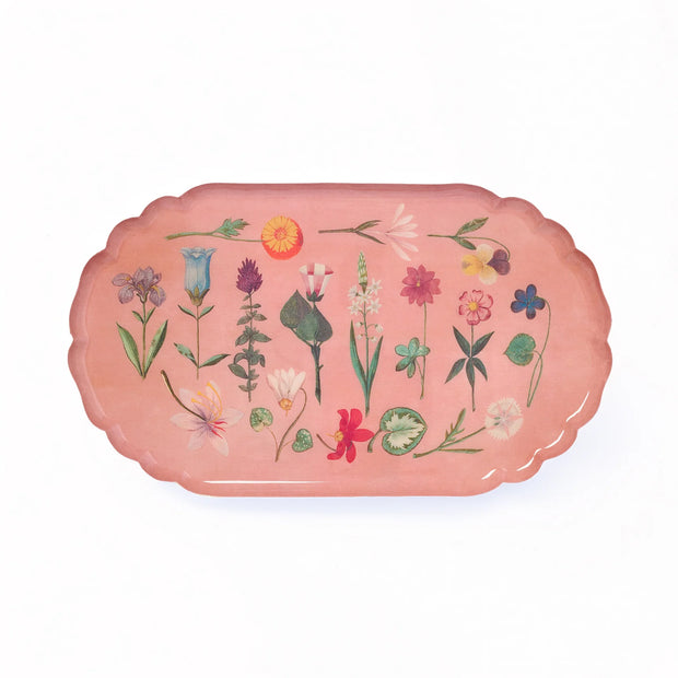 Roomytown Scalloped Enamel Tray - Festival of Flowers