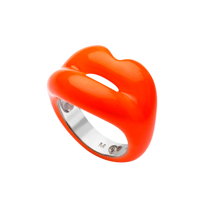 Neon Orange HOTLIPS Ring by Solange