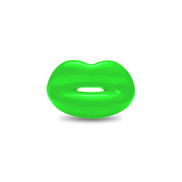 Neon Green HOTLIPS Ring by Solange