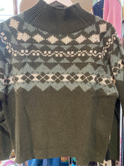 Fairisle Cashmere Funnel Neck Jumper
