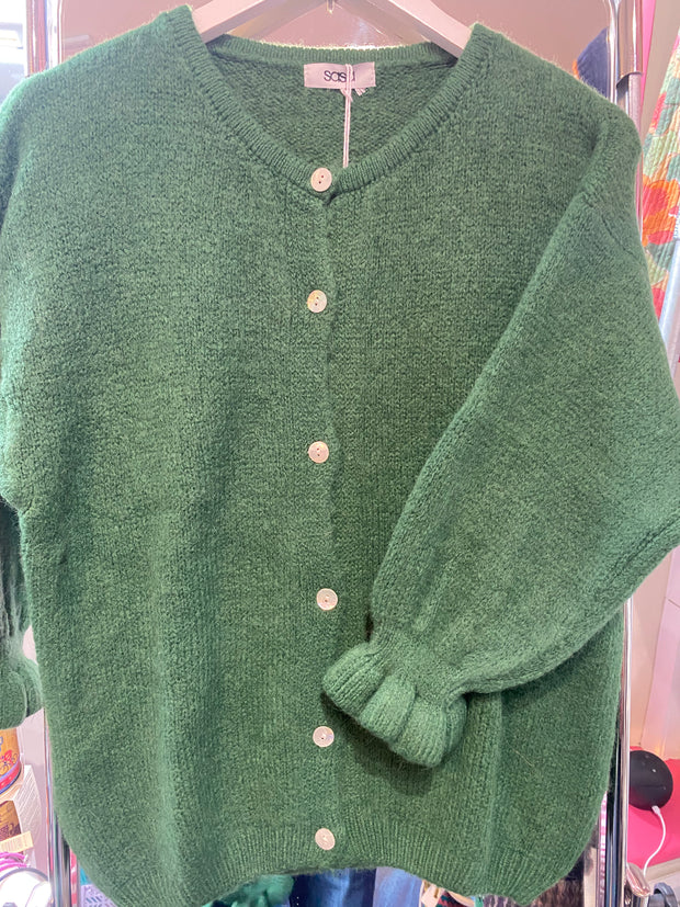 Maisie Alpaca Cardigan in Emerald Green