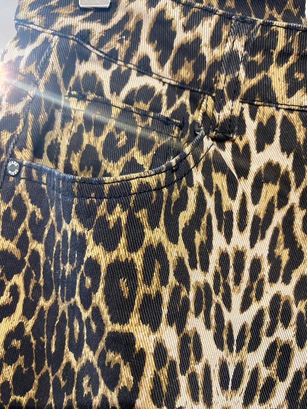 Lucy Leopard Barrel Legged Jeans
