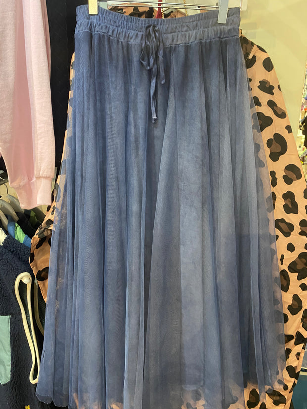 Mollie Blue Tulle Skirt