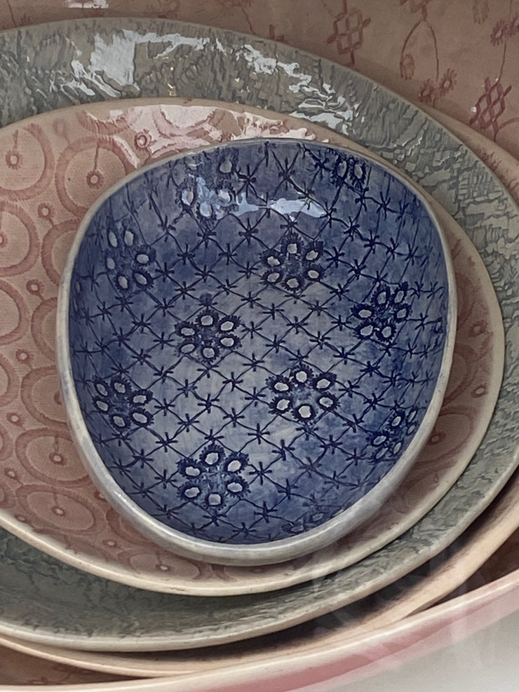 Wonki Ware Patterned Sushi Oval Dish