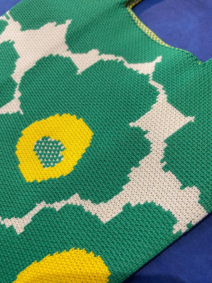 Green & Yellow Flower Power Shoulder Bag