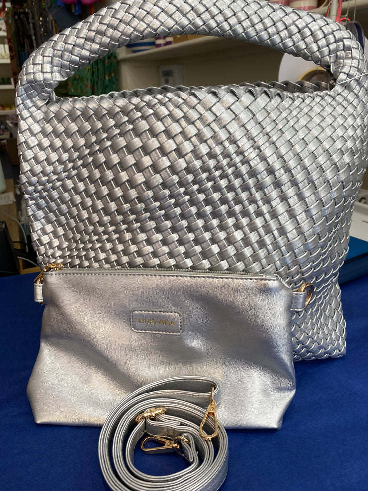 Lila Weave Hand Bag