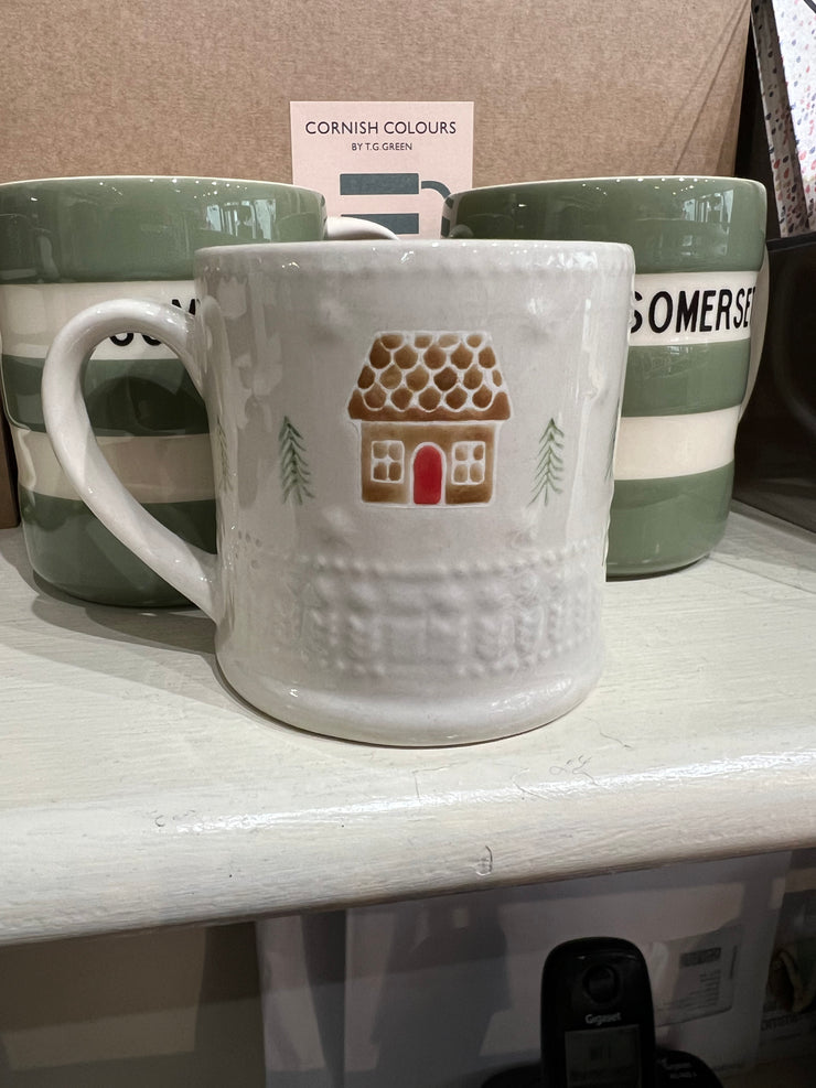 Stoneware Mini Mug - Gingerbread House