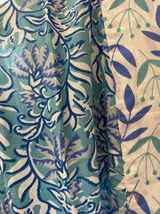 Lime Tree Block Printed Kimono - Jaipur Turquoise & Blue