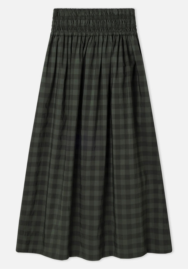 Dr Bloom Cute Checked Skirt - Khaki