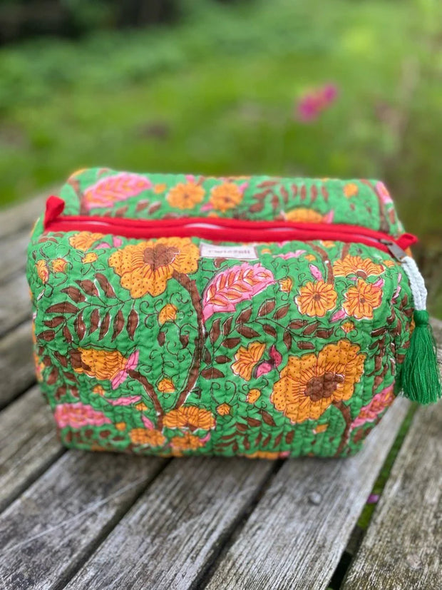 Twizzell Indian Block Print Wash Bags - Medium