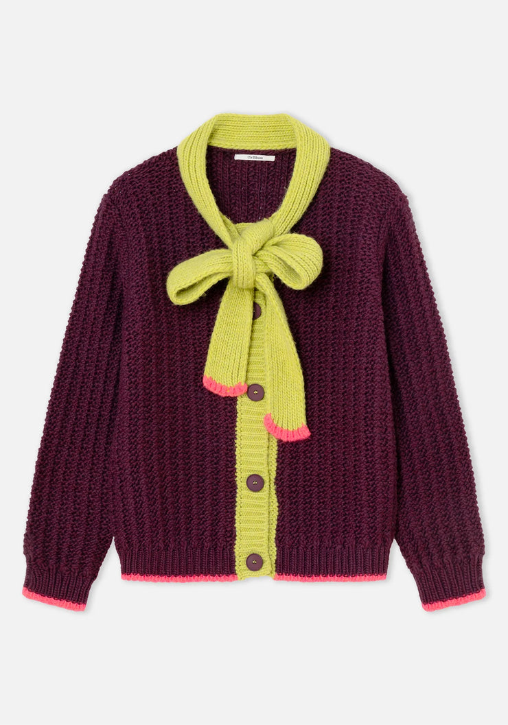 Dr Bloom Grace Cardigan - Aubergine