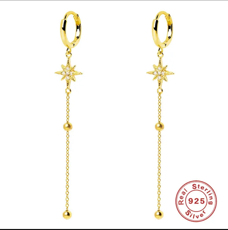 Starry Night Long Drop Earrings