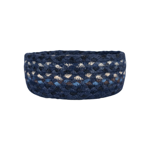 The Braided Rug Company Jute Basket -  Mini Indigo