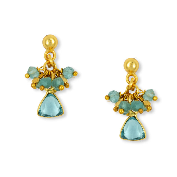 Ashiana Lacey Earrings - Aqua