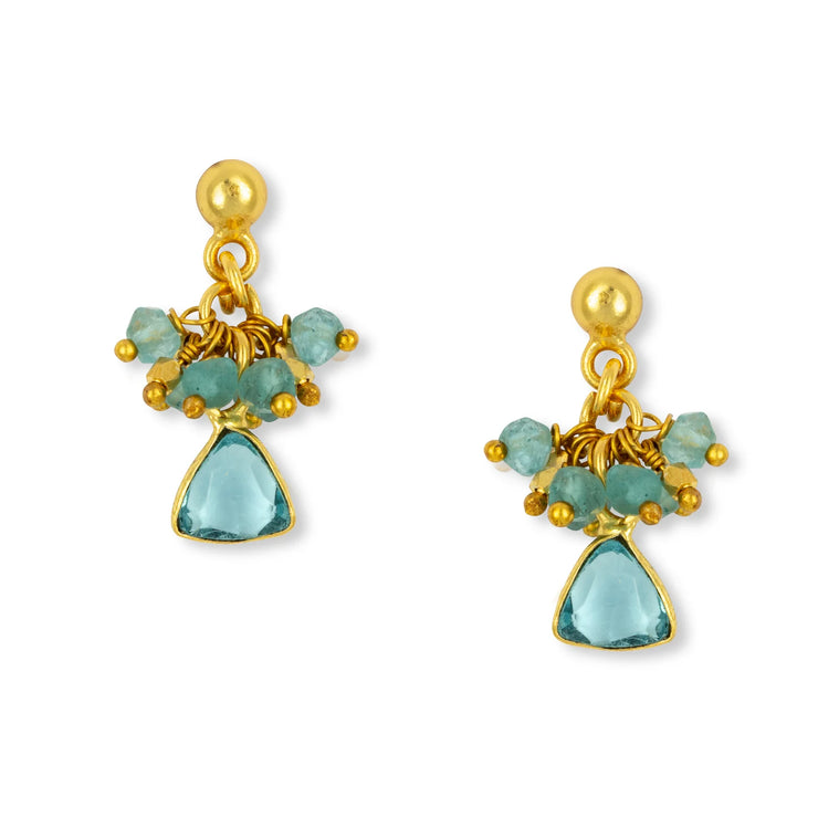 Ashiana Lacey Earrings - Aqua