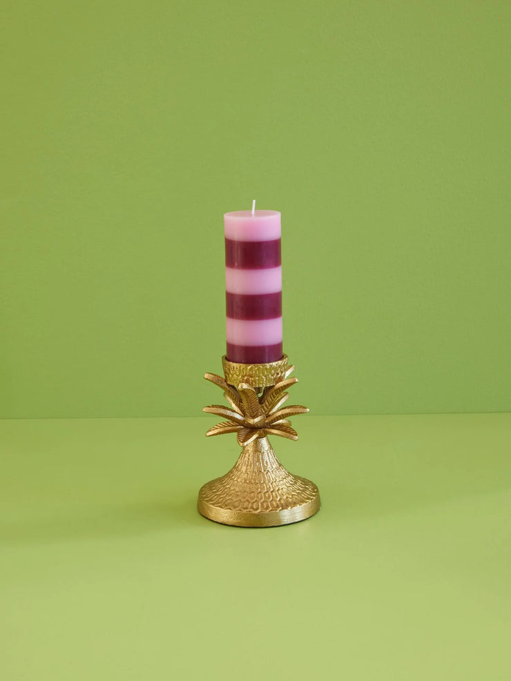 Palm Metal Pillar Candle Holder