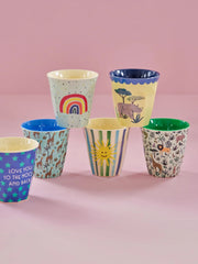 Rice Melamine Cups - Fun Times Blues