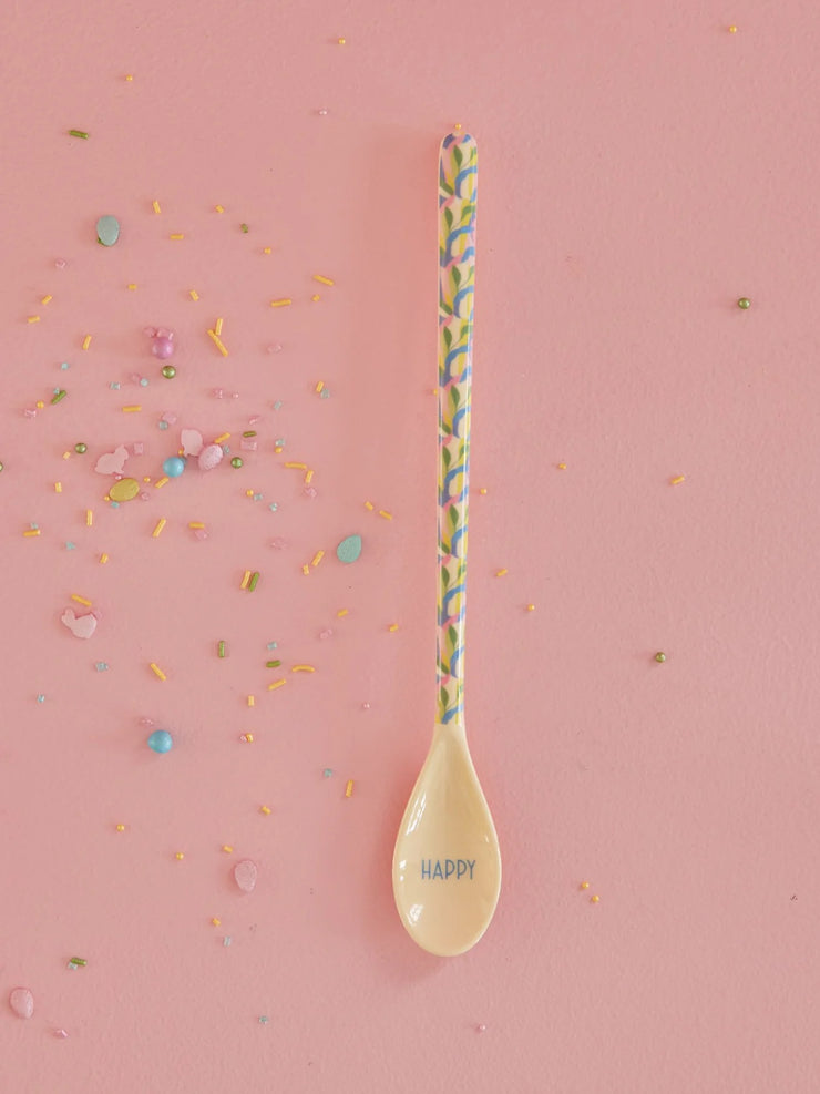 Melamine Floral Latte Spoons