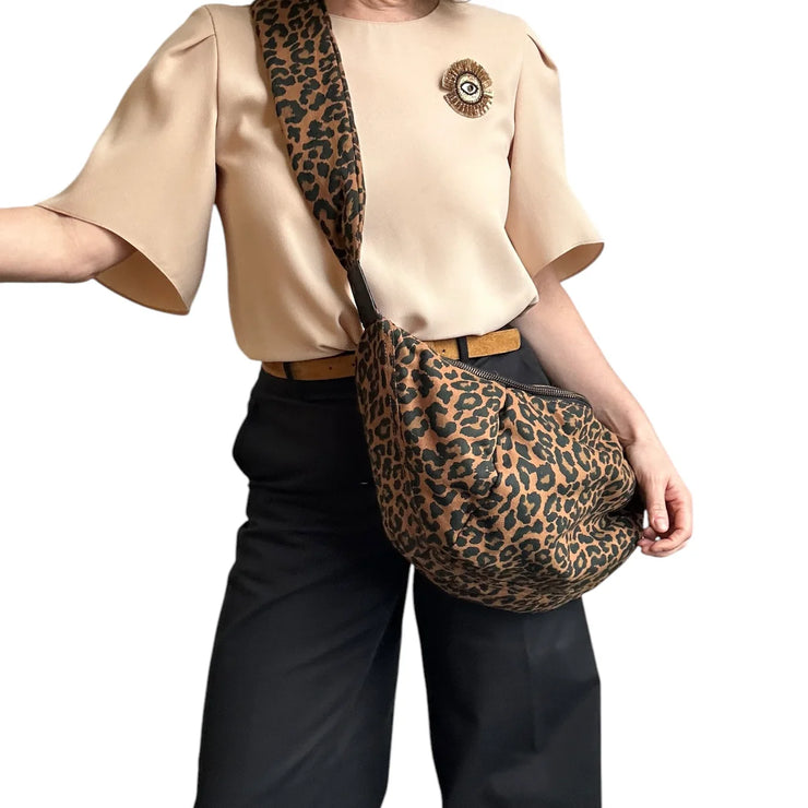 Sixton Large Brixton Sling Cross Body Bag - Leopard