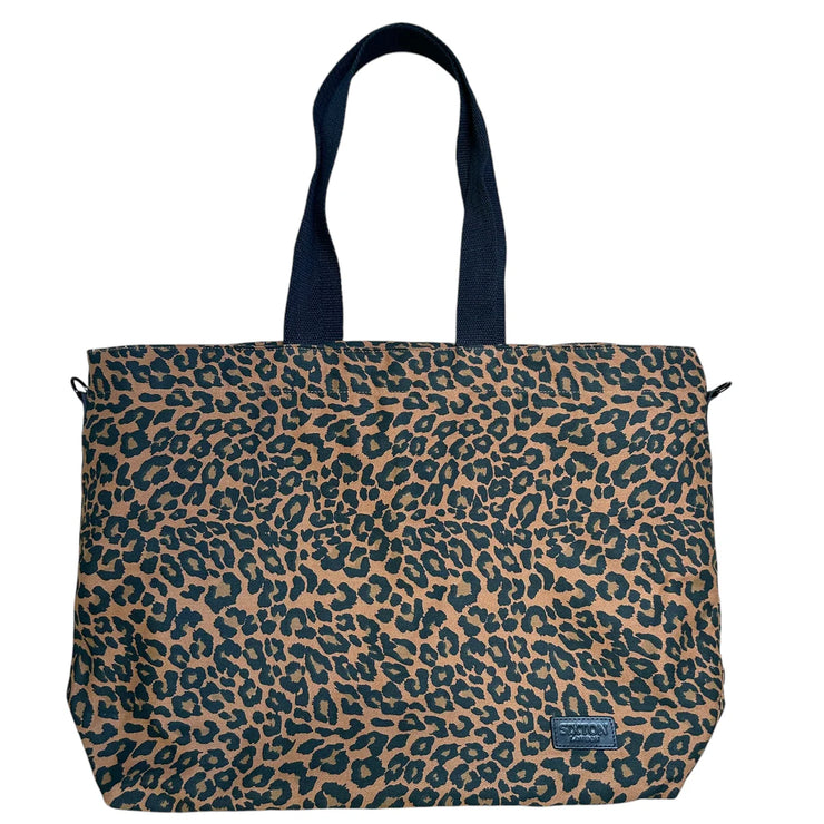 Sixton Large Leopard Print Tote Bag