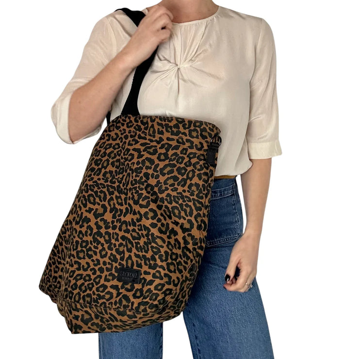 Sixton Large Leopard Print Tote Bag
