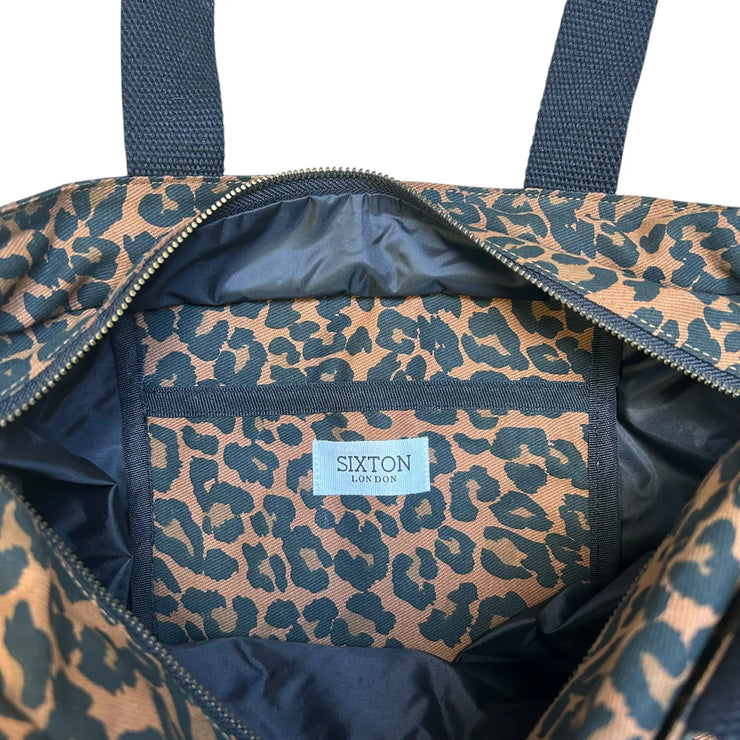 Sixton Large Leopard Print Tote Bag