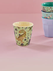 Rice Melamine Cups - Green Dino Print