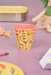 Rice Melamine Cups - Unicorn Love Print