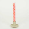 Set of 2 Polka Dot Candles - Pink & Orange