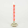 Set of 2 Polka Dot Candles - Pink & Orange