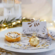 Gold Disco Ball Place Card Holders - Set of 6