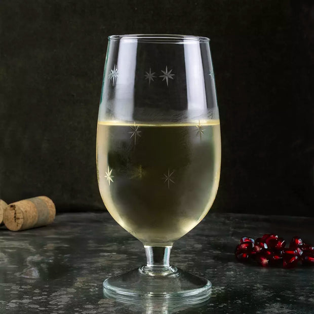 Etched Wine Glasses - Stars