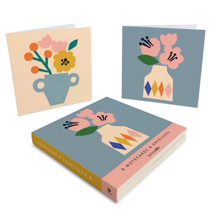 James Ellis Set of 8 Notecards - Flowers