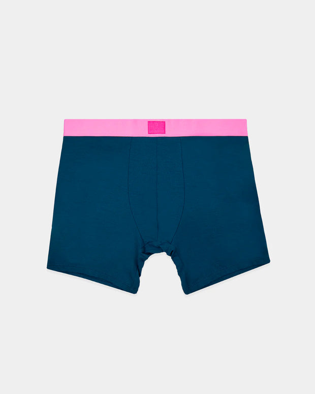 Stripe & Stare Men's Boxer Shorts In Midnight Blue