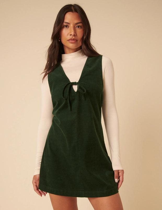 Nobody's Child Nila Mini Green Pinafore Dress