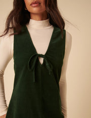Nobody's Child Nila Mini Green Pinafore Dress