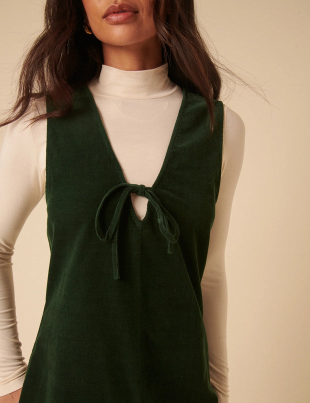 Nobody's Child Nila Mini Green Pinafore Dress