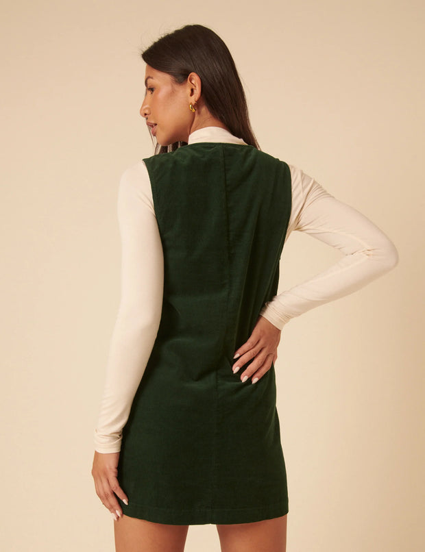 Nobody's Child Nila Mini Green Pinafore Dress
