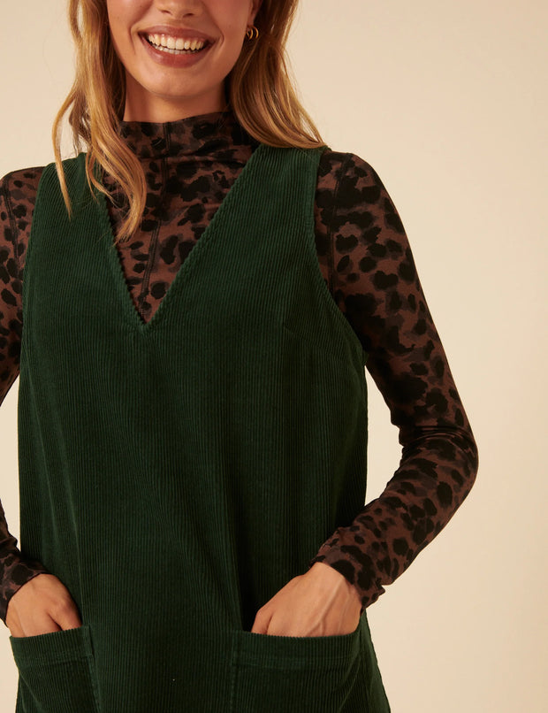 Nobody's Child Nila Mini Green Pinafore Dress