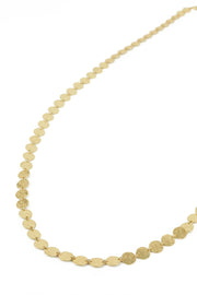 My Doris Long Gold Hammered Disc Necklace