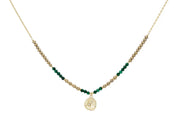 Boho Betty Necklace - Allat Malachite & Gold Necklace